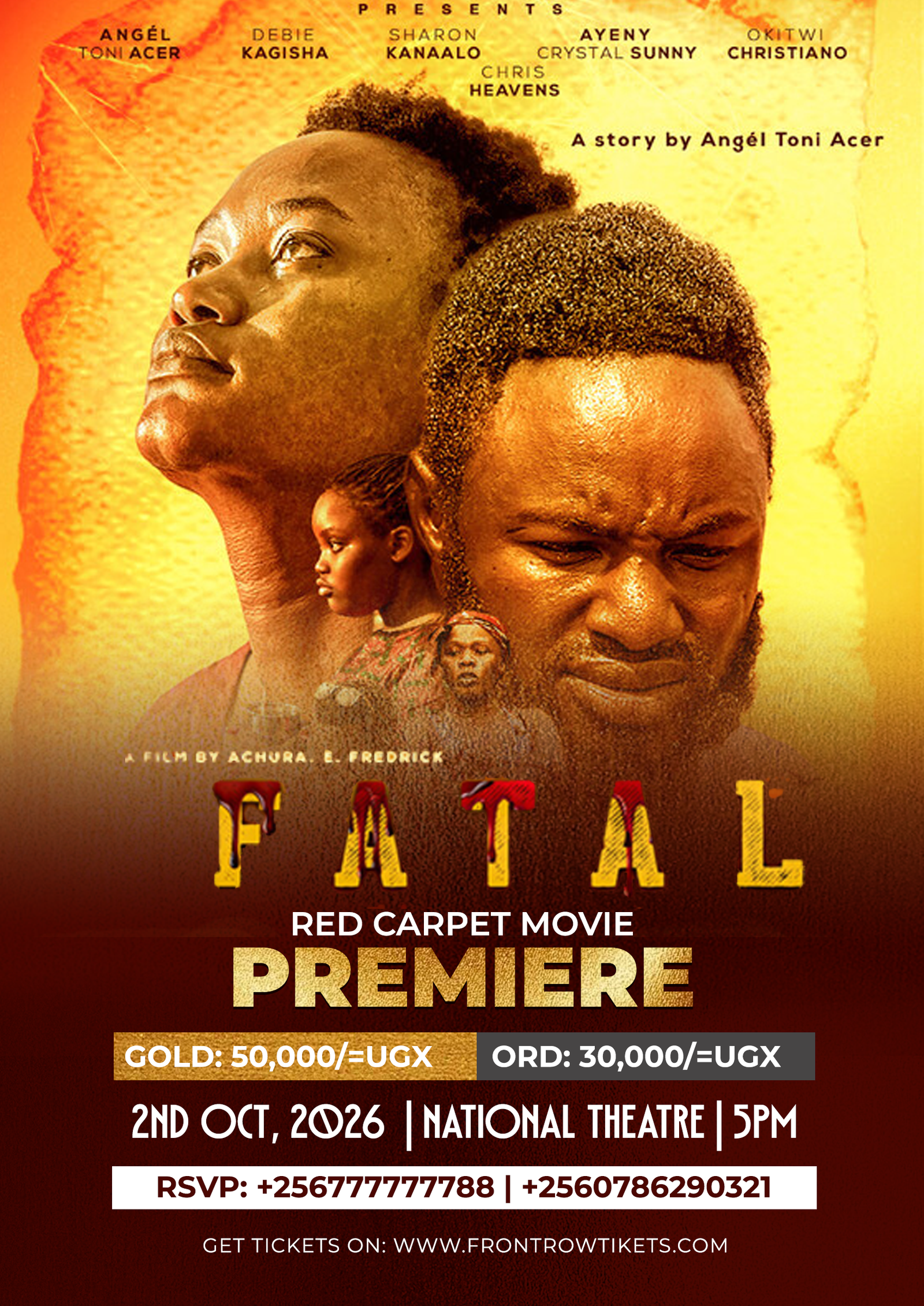 FATAL — Red Carpet Movie Premiere poster, 2nd October 2026, National Theatre, 5PM